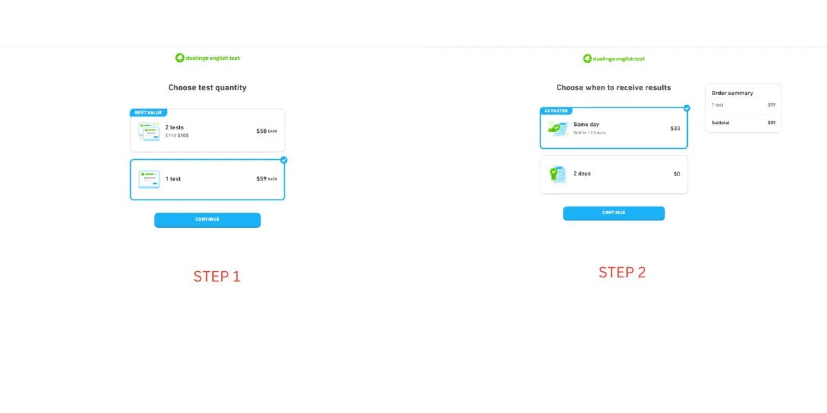 Step 4: Purchase the Test