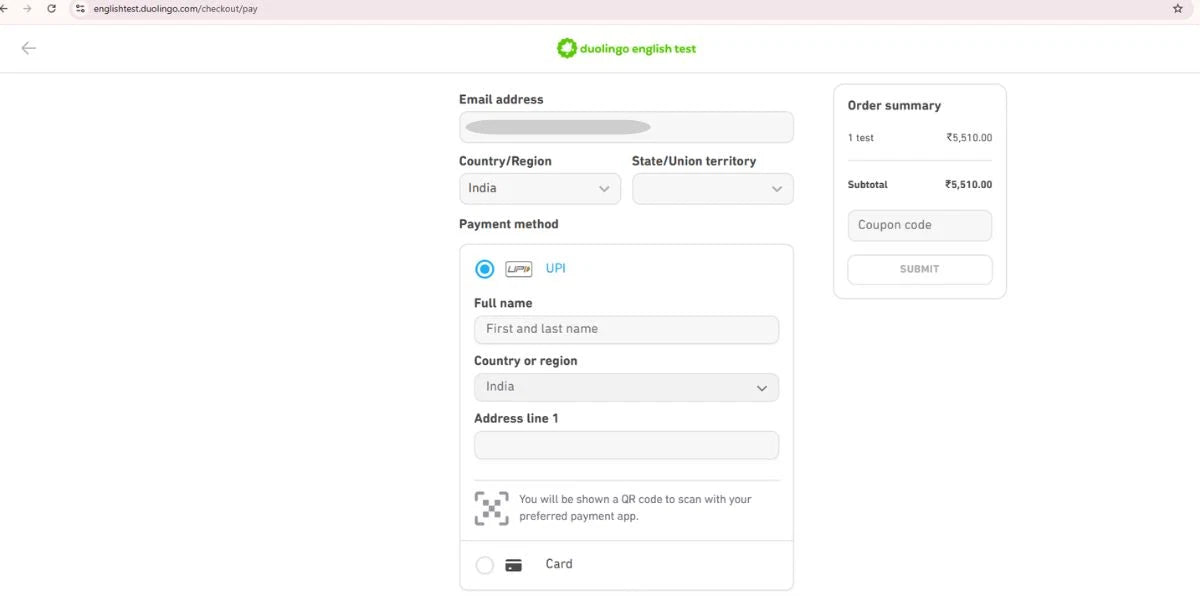 Step 5: Apply Voucher Code