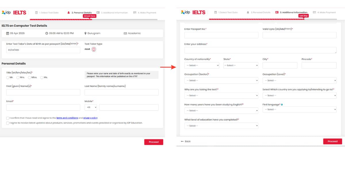 Step 3- Enter Personal Details