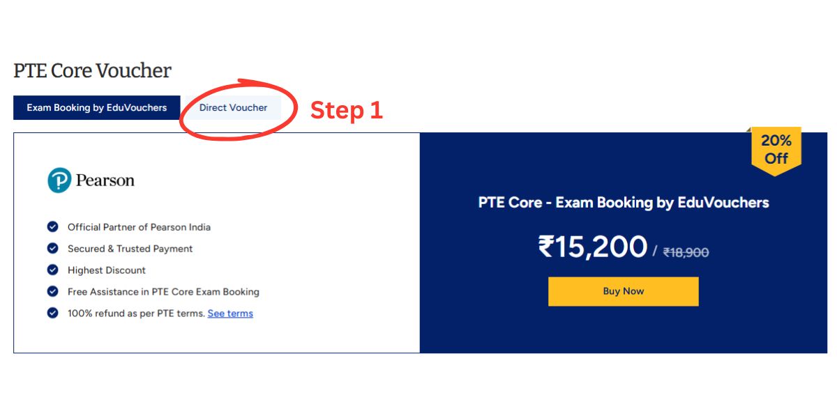 Step 1: Click PTE Core Direct Voucher