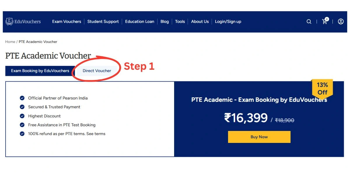 Step 1: Click Direct Voucher
