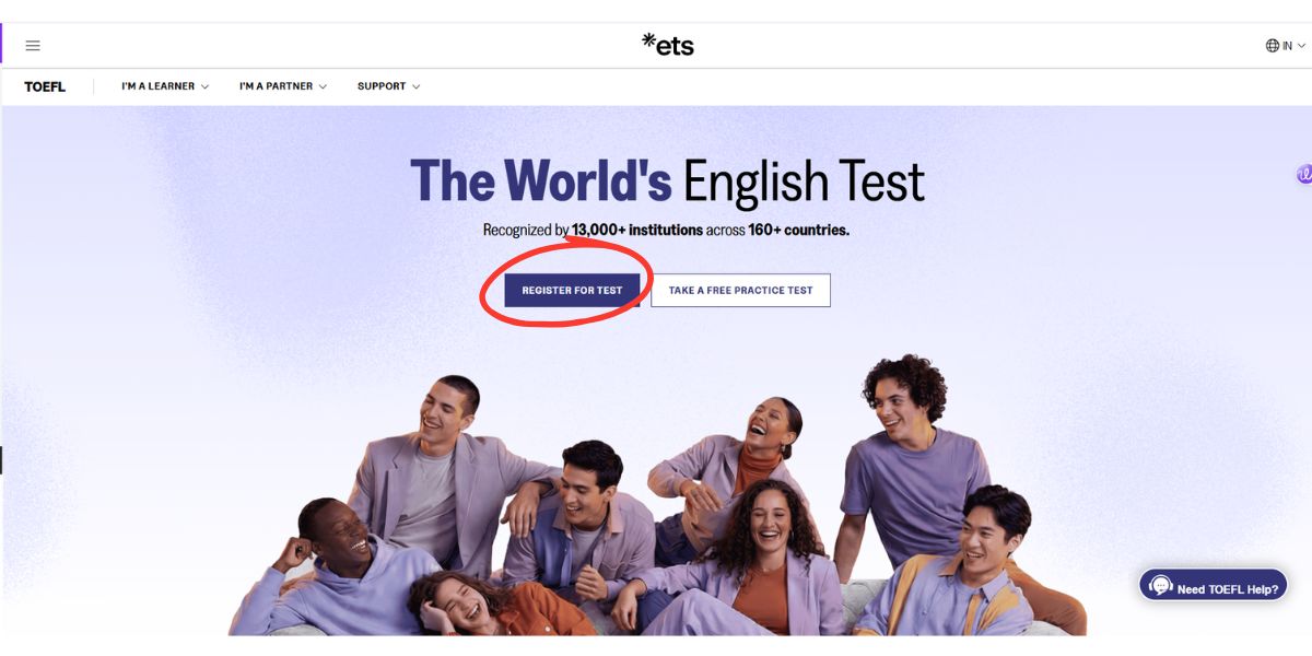 Step 1: Visit the Official TOEFL Website