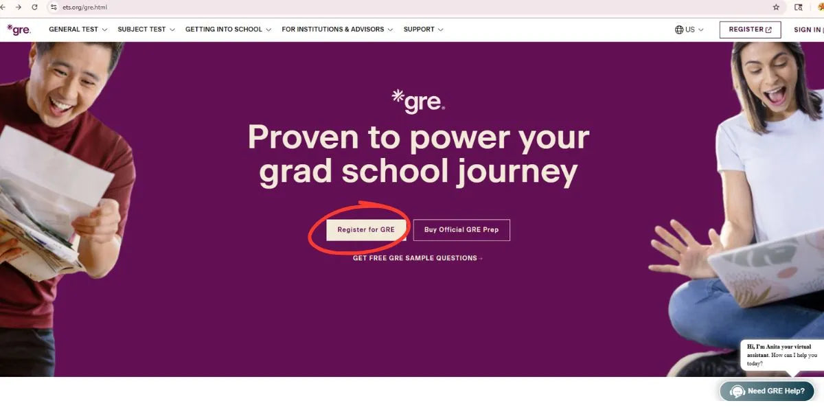 Step 1: Visit the ETS Website